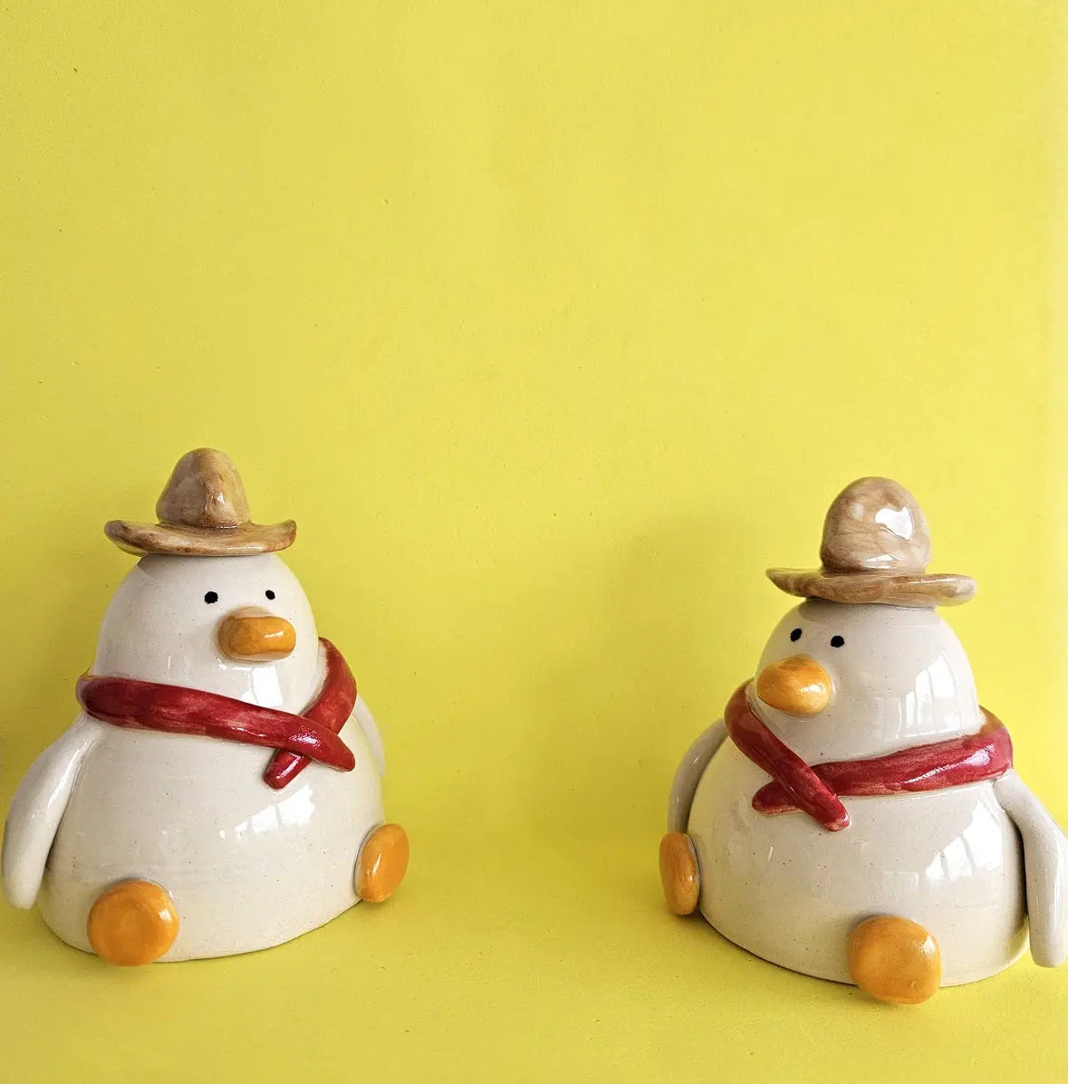 Blanche on the Ranch - Cowgirl Duck Richard Moonstreet Ceramics
