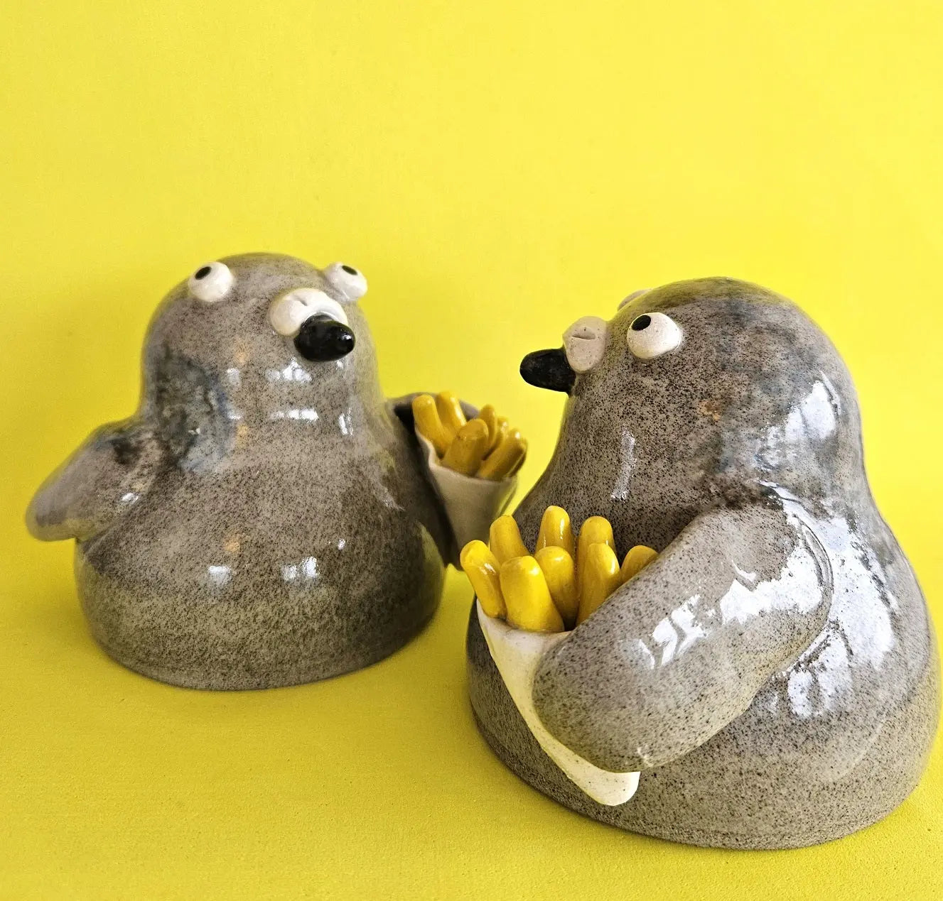 Bryce with the Fries (Pigeon with Chips) Richard Moonstreet Ceramics