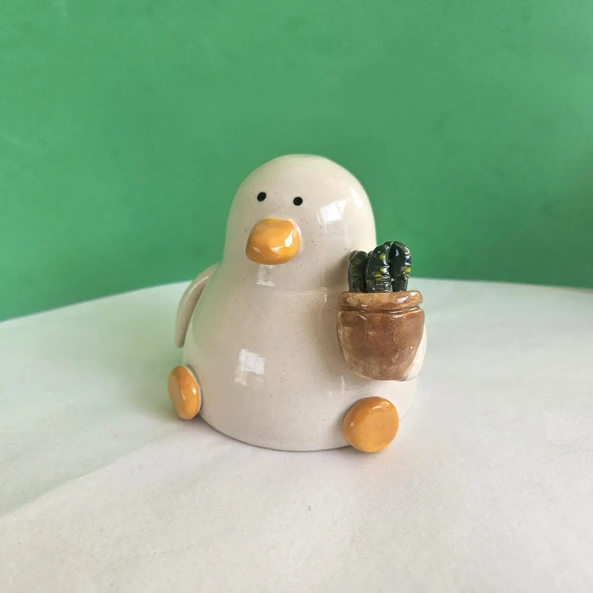 succulent duck Grant with the Plant
