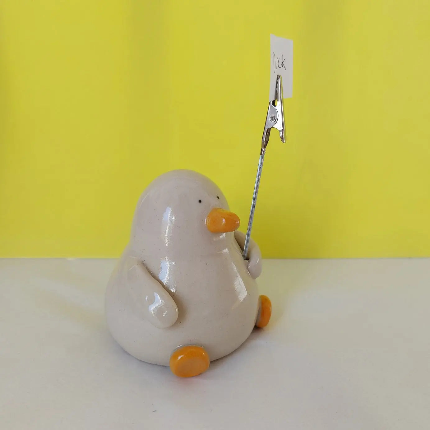 Jemima with the Reminder - Note Holder Duck - Richard Moonstreet Jemima with the Reminder - Note Holder Duck - Richard Moonstreet Ceramics - Ceramic handmade ornament for desk