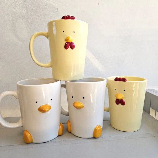 Combo Set of 4 Mugs - Chicken and Duck (by Haus of Honk) My Store