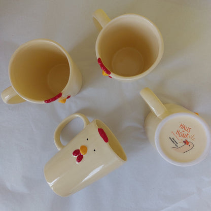 Set of 4 Chicken Mugs (by Haus of Honk)