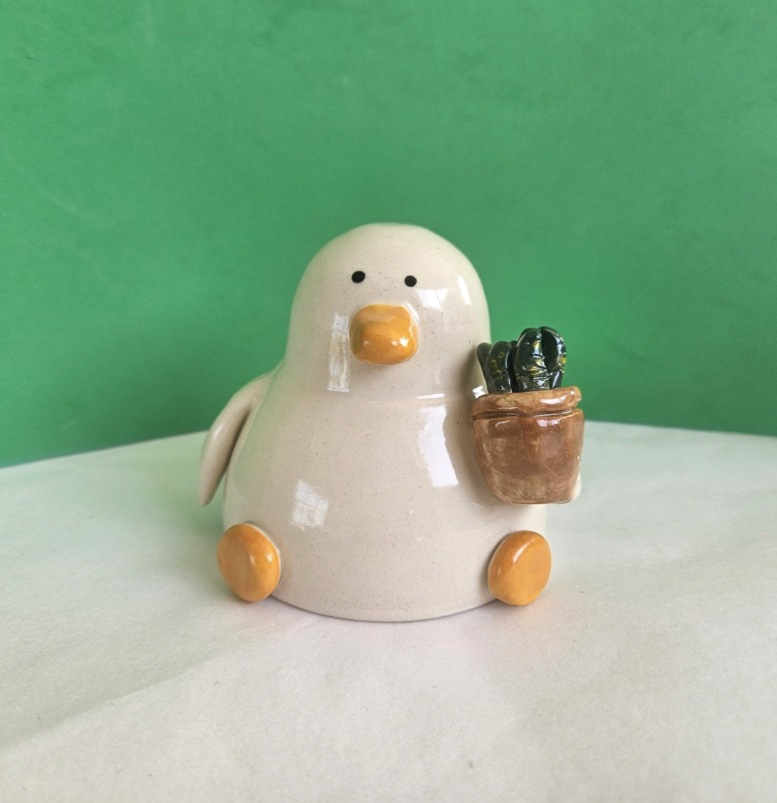 Grant with the Plant - Duck with Succulent Richard Moonstreet Ceramics