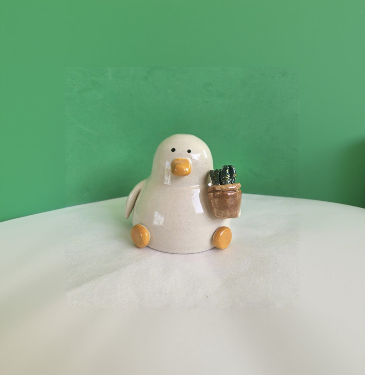 Grant with the Plant - Duck with Succulent Richard Moonstreet Ceramics