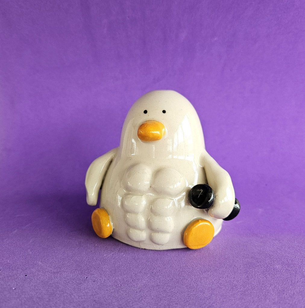 Russell with the Muscle (Gym Duck)