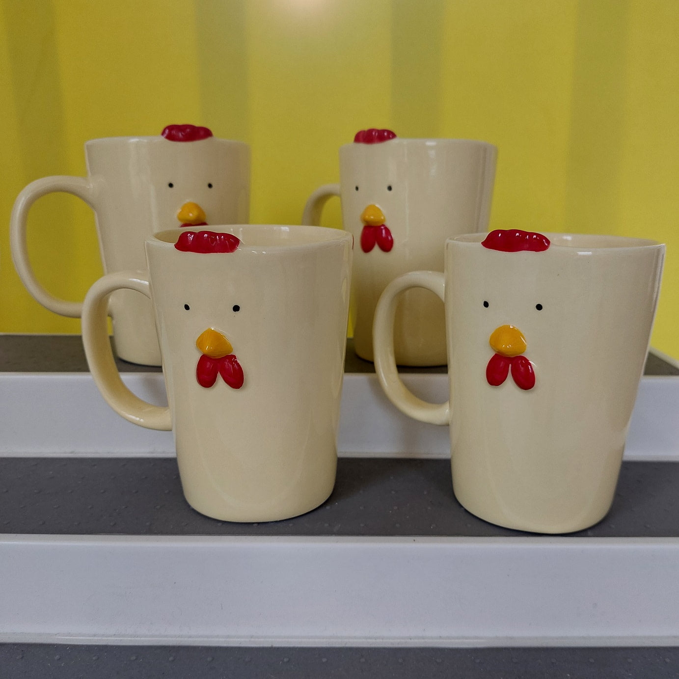 Set of 4 Chicken Mugs (by Haus of Honk)