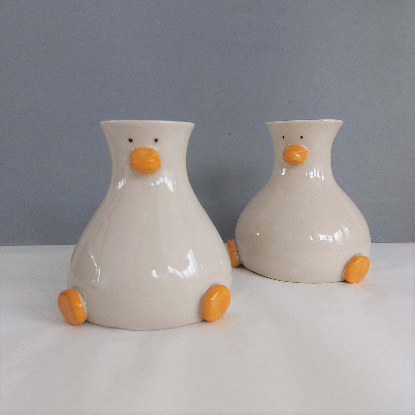 Round Boy Duck Vase