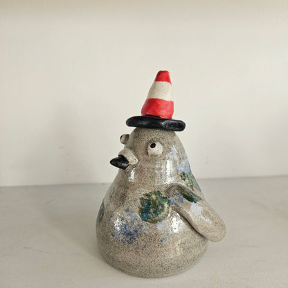 Sloane with the Cone (Pigeon with Traffic Cone)