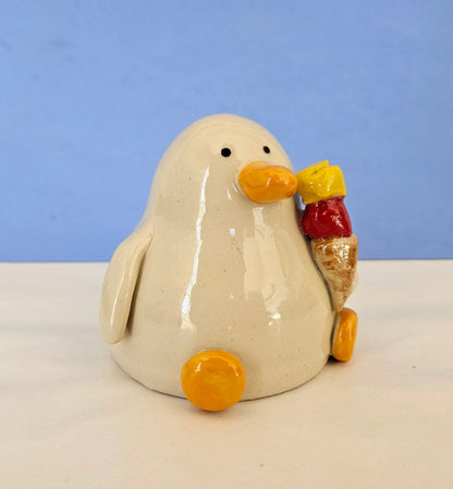 Joan with the Cone (Ice Cream Duck) Richard Moonstreet Ceramics