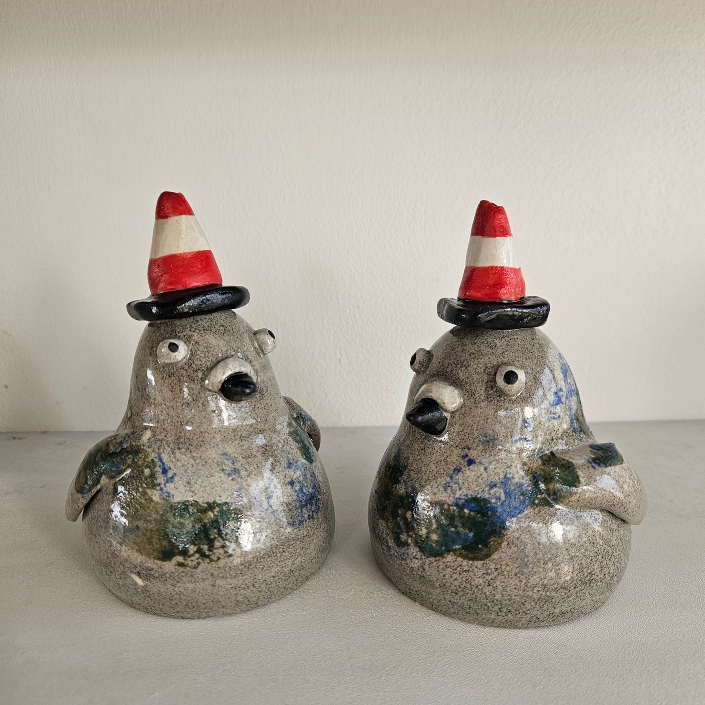 Sloane with the Cone (Pigeon with Traffic Cone)